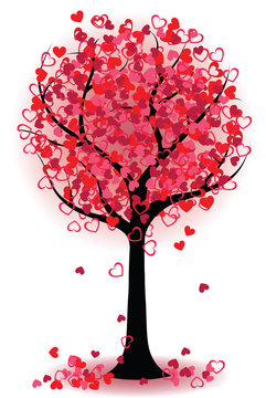 Valentine tree of hearts