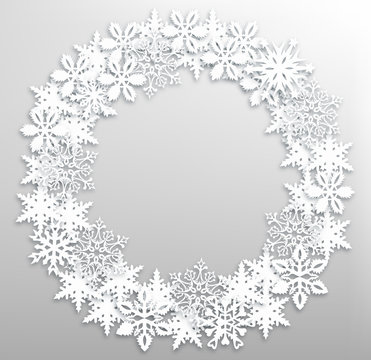 Christmas snowflakes wreath
