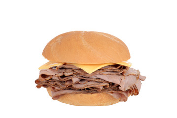 Roast beef sandwich with cheese