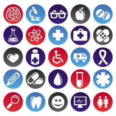Vector medical icons and signs