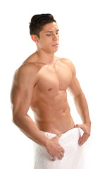 Fototapeta premium Portrait of sexy muscular man