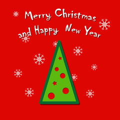 Christmas and New Year greeting card