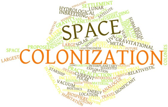 Word cloud for Space colonization