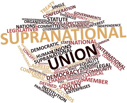 Word cloud for Supranational union