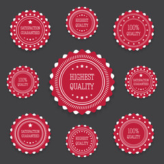 Red bages in retro style