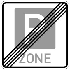 Ende einer Parkraumbewirtschaftungszone