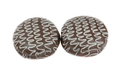 Isolated chocolate cookies