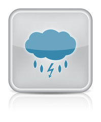 Weather web icon with storm on white background.