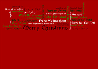 Merry Christmas Basser Tagcloud - 47015590