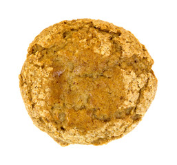 Top view banana nut muffin