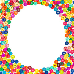 Sewing buttons background with copy space