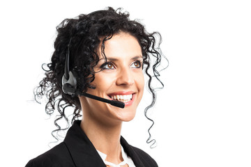 Smiling customer representative portrait