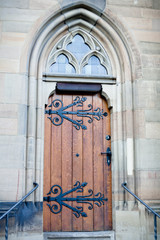 Gothic church door