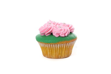 Cup cake on white background