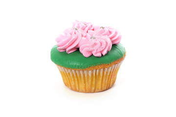 Cup cake on white background