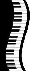 Obraz premium PianoBorderWavyV