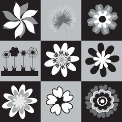 Obraz premium FLOWERS ICONS