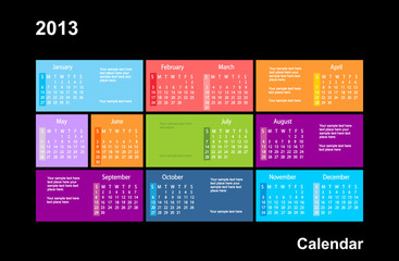 Calendar of 2013