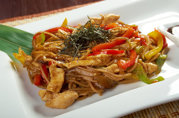 udon noodles with beef