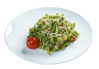 TTagliatelle pasta with pesto