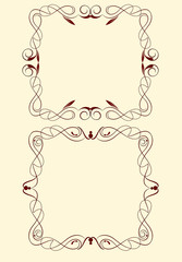 Two original frames for text