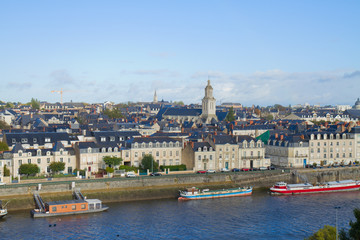 panoramic view of Angers, France