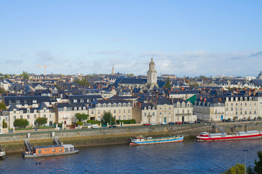 panoramic view of Angers, France