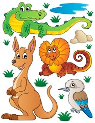 Naklejka premium Australian wildlife fauna set 2