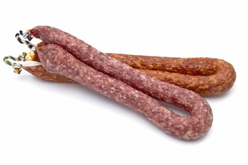 Italian salami sausages