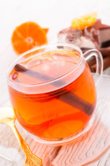 fruit tea and cream star