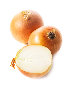 Onion bulbs isolated