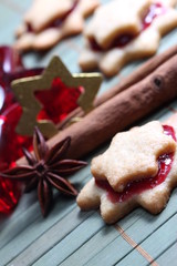 christmas jam star cookies