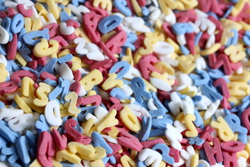 sugar letters abc background