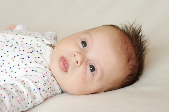 Portrait of the quiet baby (2 months)
