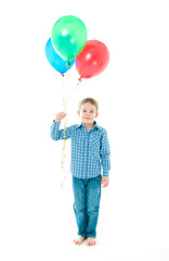 the boy with balloons