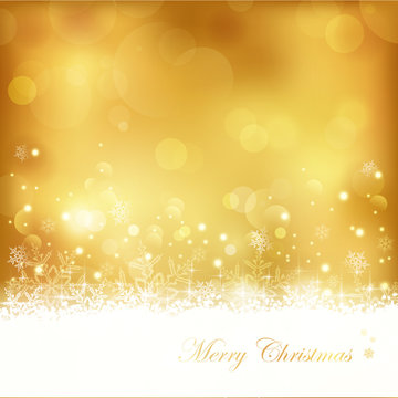 Golden glowing Christmas background