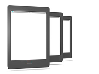 elektronische B&uuml;cher 3x hintereinander - 3D