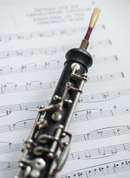 Eine franz&ouml;sische Oboe, Blasinstrument aus Holz
