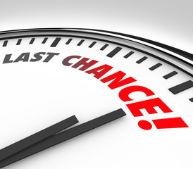 Last Chance Clock Final Countdown Deadline Time