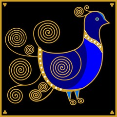 GALLINELLA PAVONCELLA COBALTO