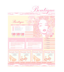 Fototapeta premium Fashion shopping Website template