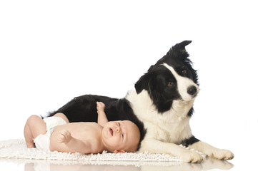 Baby with dog - Baby mit Hund