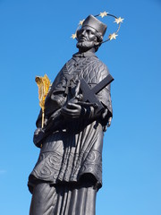 St John of Nepomuk statue, Cesky Krumlov, Czech Republic