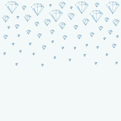 vector illustration of diamond gemstones background - 47037772