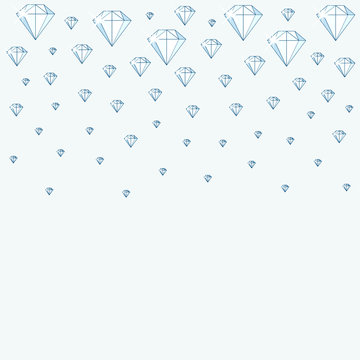 vector illustration of diamond gemstones background
