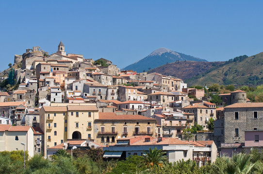 Panoramic view of Scalea. Calabria. Italy.
