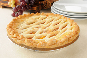 Gourmet peach pie