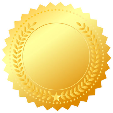 Vector gold winning emblem