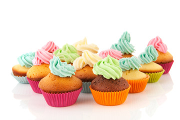 Cupcakes in many colors