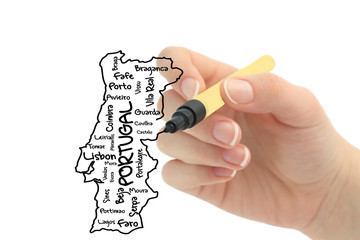 portugal on whiteboard